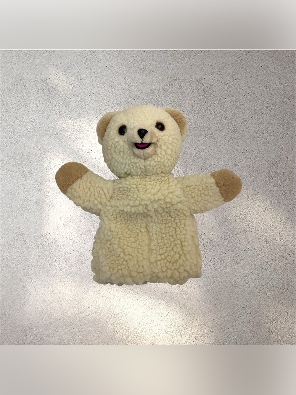 Snuggle Bear Hand Puppet 11" Vintage Russ 1980s Plush Lever Brothers